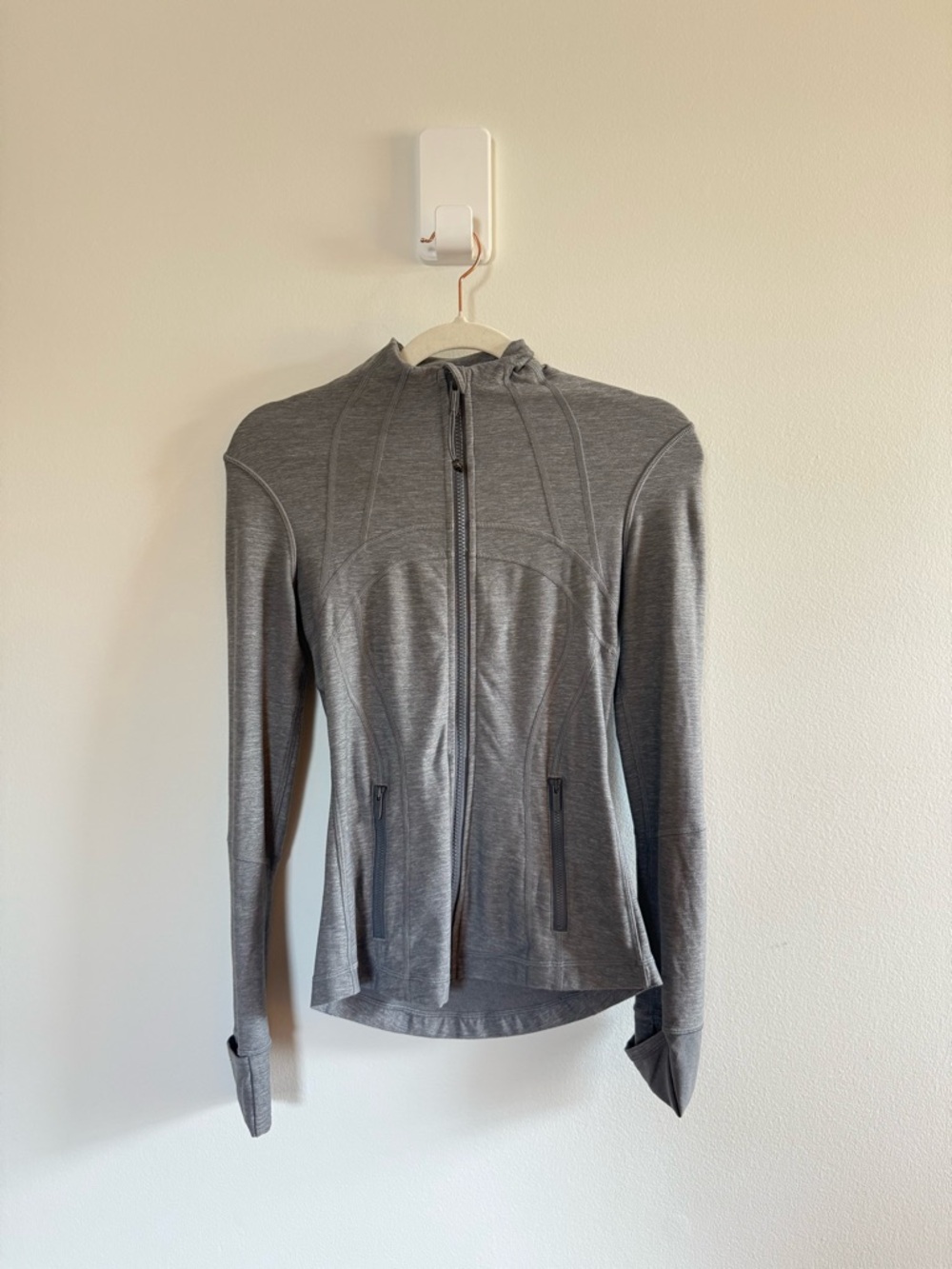 Lululemon • Define Jacket Brushed Heather Gray Size 2 Zip Up Pocket Atheltic - Picture 2 of 9